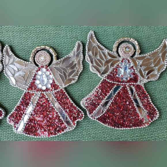 Pier 1 Holiday Set Of 4 Pier Imports Holiday Angel Beaded Coasters